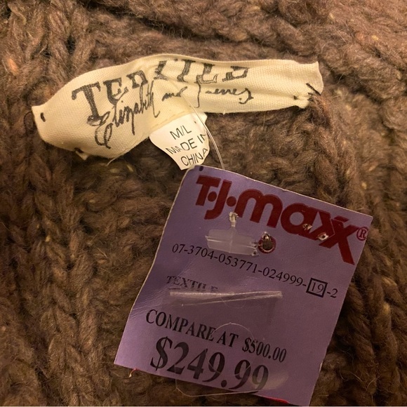 Elizabeth And James NWT $500 Cocoon Oatmeal Sweater/Cardigan - Picture 9 of 12